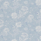 Indiennes Monochrome Blue Wallpaper Sample