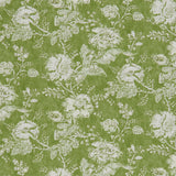 Indiennes Monochrome Green Wallpaper Sample