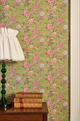 Indiennes Jewel Green Wallpaper Sample