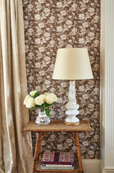 Indiennes Monochrome Tobacco Wallpaper Sample