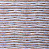 Tigre Copper/Sky Block Print Fabric Sample