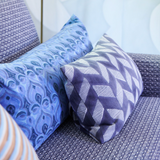 Khiva French Blue Block Print Fabric Sample