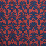 Capretto Tomato/Cobalt Fabric Sample