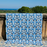 Capri Prussian Blue Fabric Sample