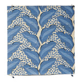 Cassis Grasscloth Prussian Blue/Natural Wallpaper Sample