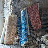 Cassis Grasscloth Prussian Blue/Natural Wallpaper Sample