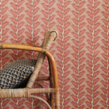 Cassis Grasscloth Sangria/Natural Wallpaper Sample