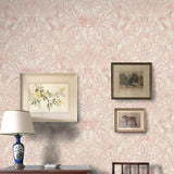 Damaskus Grasscloth Rose Wallpaper Sample