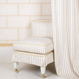Branca Ticking Stripe Blanc & Biscotti Fabric Sample