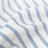 Branca Ticking Stripe Blanc & Riviera Fabric Sample