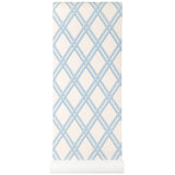 Trellina Diamond Sky on Blanc Wallpaper Sample