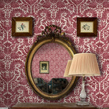 Pomegranate Standard Grasscloth Red Wallpaper Sample