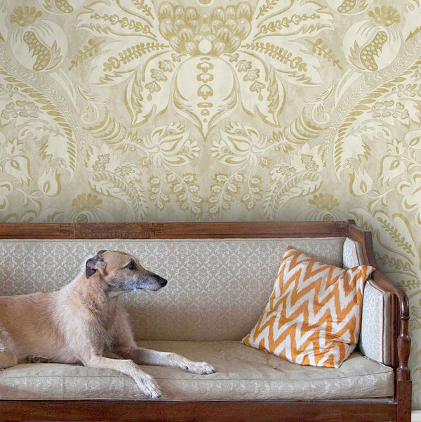Damaskus Grand Ochre Wallpaper Sample