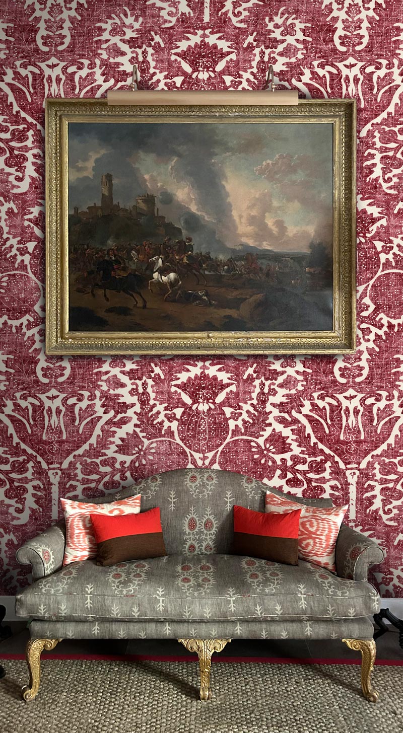 Pomegranate Red Wallpaper Sample