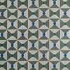 Broken Dishes Green Woven Fabric Sample