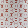 Bow Tie Quilt Mint & Coral Woven Fabric Sample