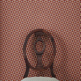 Broken Dishes Traditional Red Wallpaper Sample