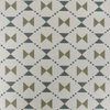Bow Tie Quilt Blue & Green Woven Fabric Sample