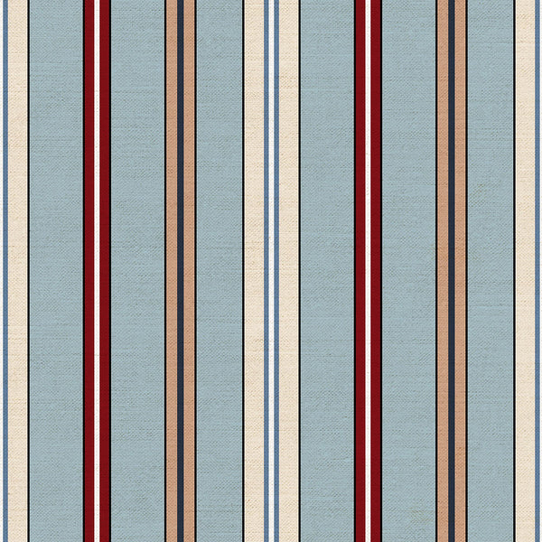 Sporty Stripes Light Blue Fabric Sample