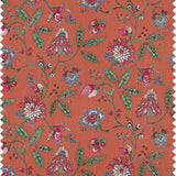 Amalita Floral Burnt Orange Fabric Sample