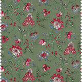 Amalita Floral Moss Green Fabric Sample