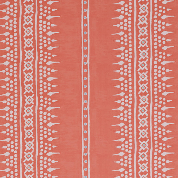 Bela Stripe Coral Wallpaper Sample
