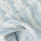 Lino Branca Stripe Sky Fabric Sample
