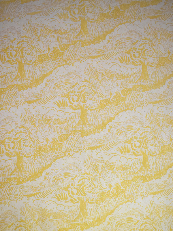 Apple Pickers Straw Yellow Wallpaper
