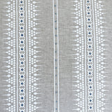 Bela Stripe White Embroidered Fabric Sample