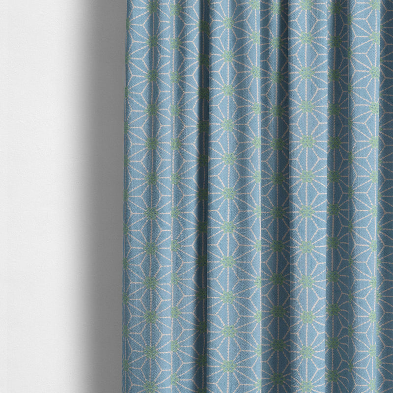 Bohemian Star Fabric Ice Blue