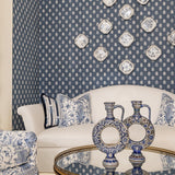 Lodi Navy Wallpaper Sample