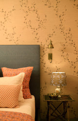 Camille Grasscloth Night Wallpaper Sample