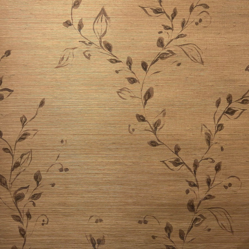 Camille Grasscloth Saddle Wallpaper Sample
