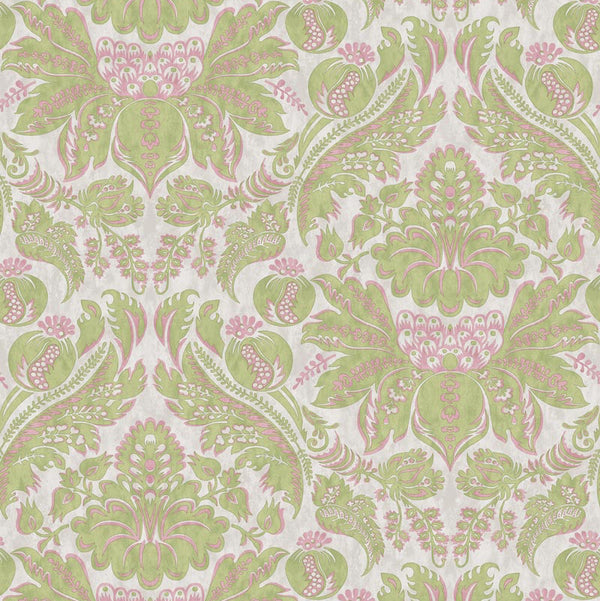 Damaskus Grasscloth Pistachio 2 Wallpaper Sample
