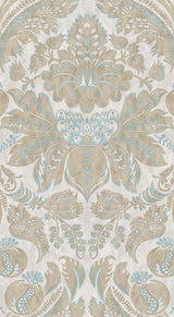 Damaskus Stone Blue Wallpaper Sample