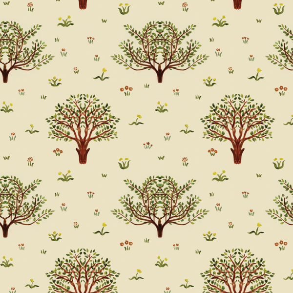 Enci Clay and Grass Wallpaper Sample