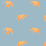 Eli Orange on Blue Wallpaper Sample