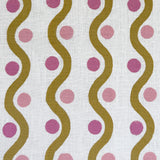 Wiggle Gold & Pink Fabric Sample