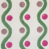 Wiggle Green & Pink Fabric Sample