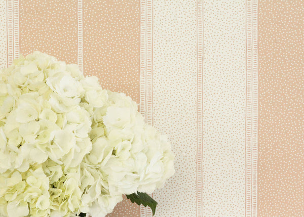 Canopy Stripe Blush Wallpaper Sample