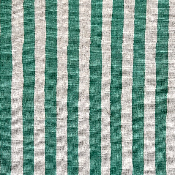 Ida Stripe Deep Turquoise Fabric Sample