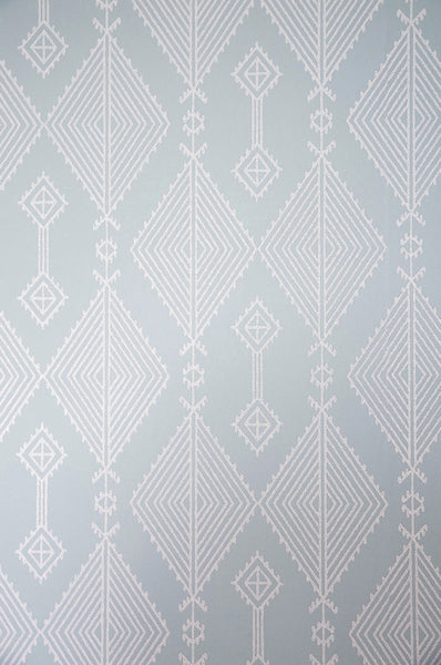Inca Blue Sage Wallpaper Sample