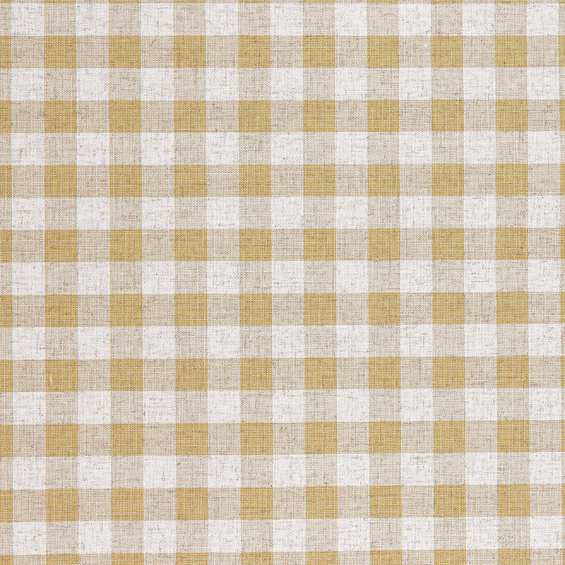 Linen Check Mustard Wallpaper