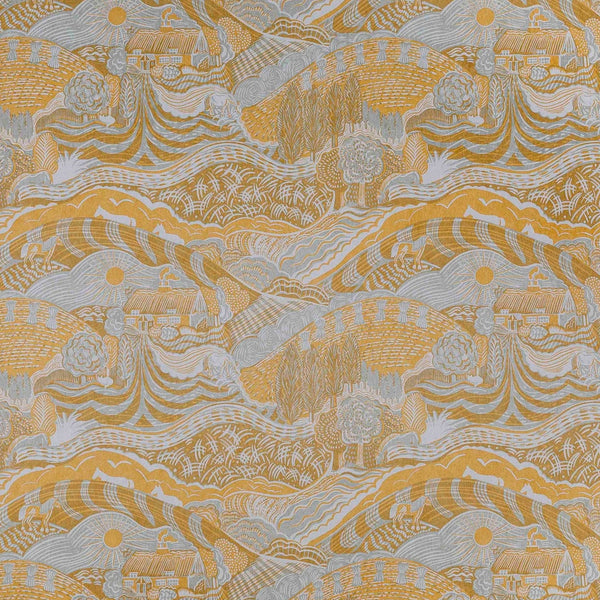 The Plough Corn Grey and Harvest Gold Wallpaper