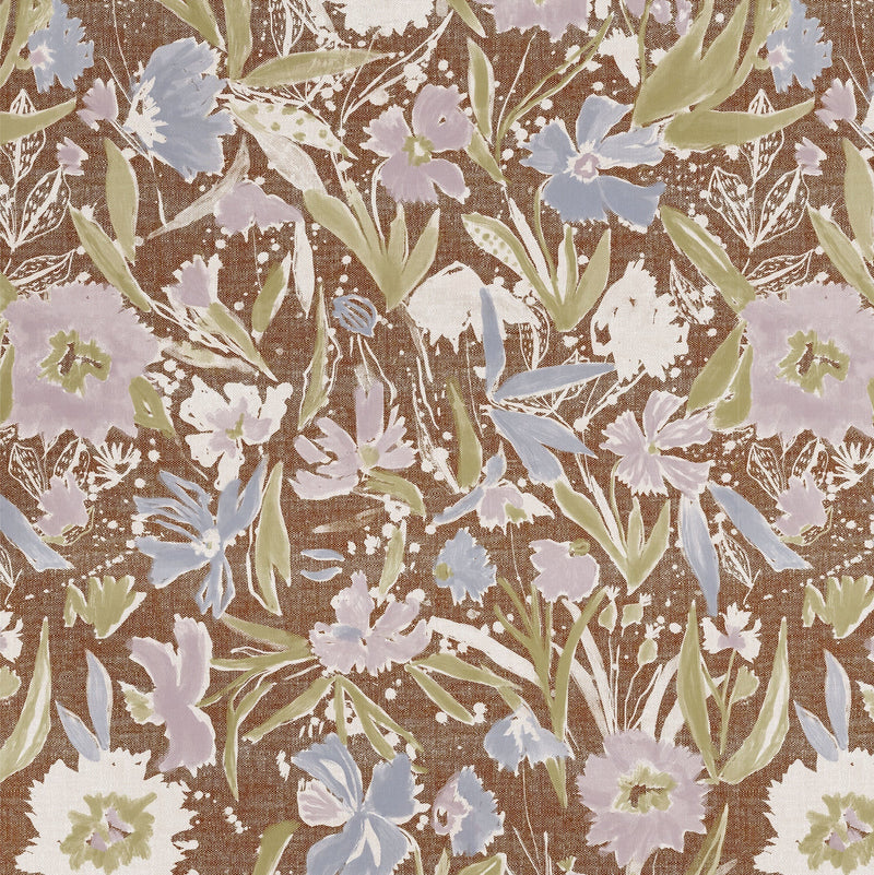Martha Umber Wallpaper Sample