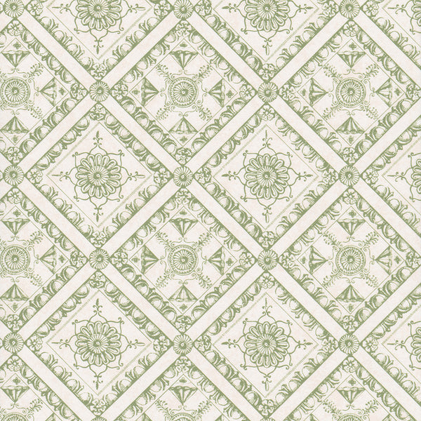 Pergolesi Toile Green Wallpaper