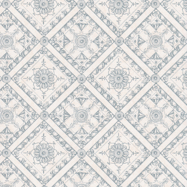 Pergolesi Toile Pale Blue Wallpaper