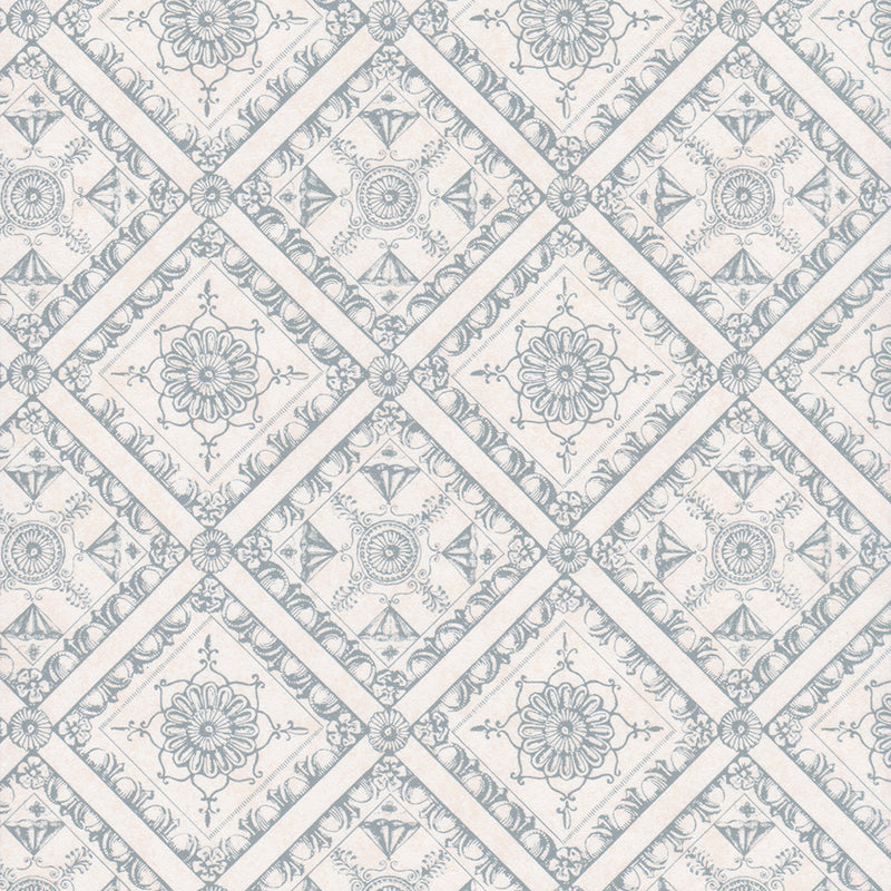 Pergolesi Toile Pale Blue Wallpaper