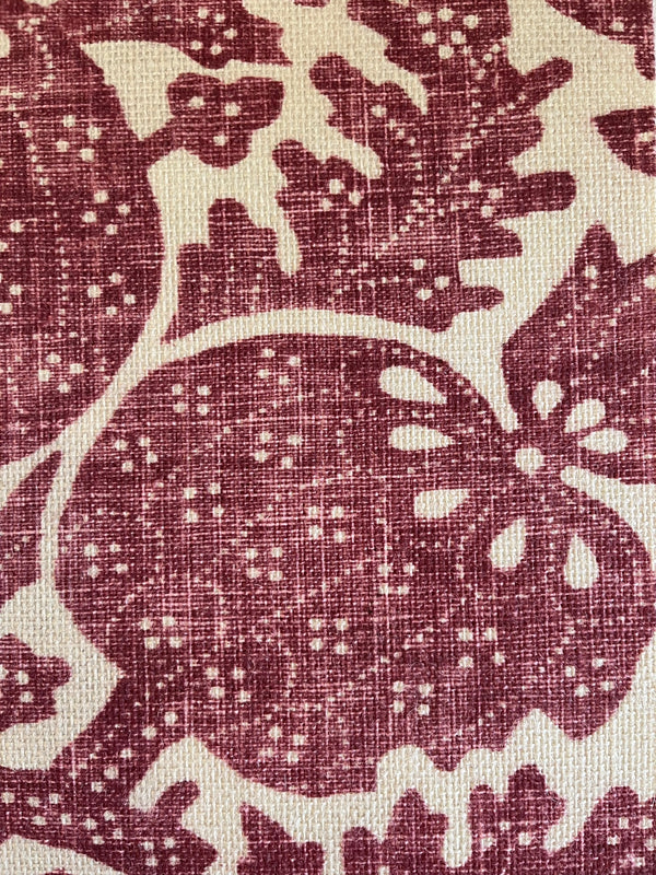 Pomegranate Standard Grasscloth Red Wallpaper
