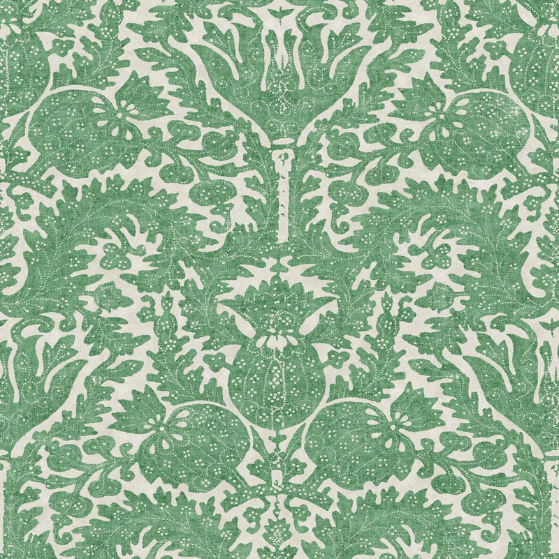Pomegranate Standard Granada Green Wallpaper Sample